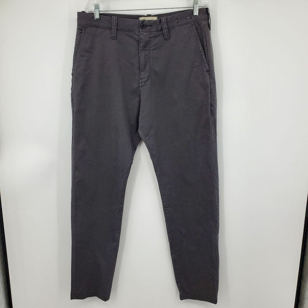Madewell Athletic Slim‎ Grey Coolmax Men's Chino Pants Size 35x32